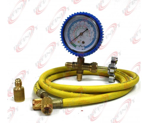 A/C R134a R12 R22 Single Manifold Gauge Kit 4 Testing Charging Air Conditioner